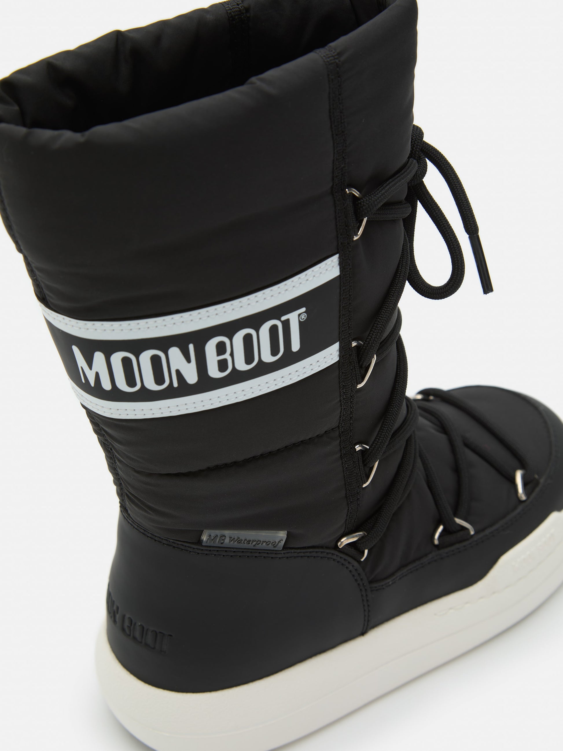 MOON BOOT JUNIOR PARK BLACK TUBE LACE BOOTS