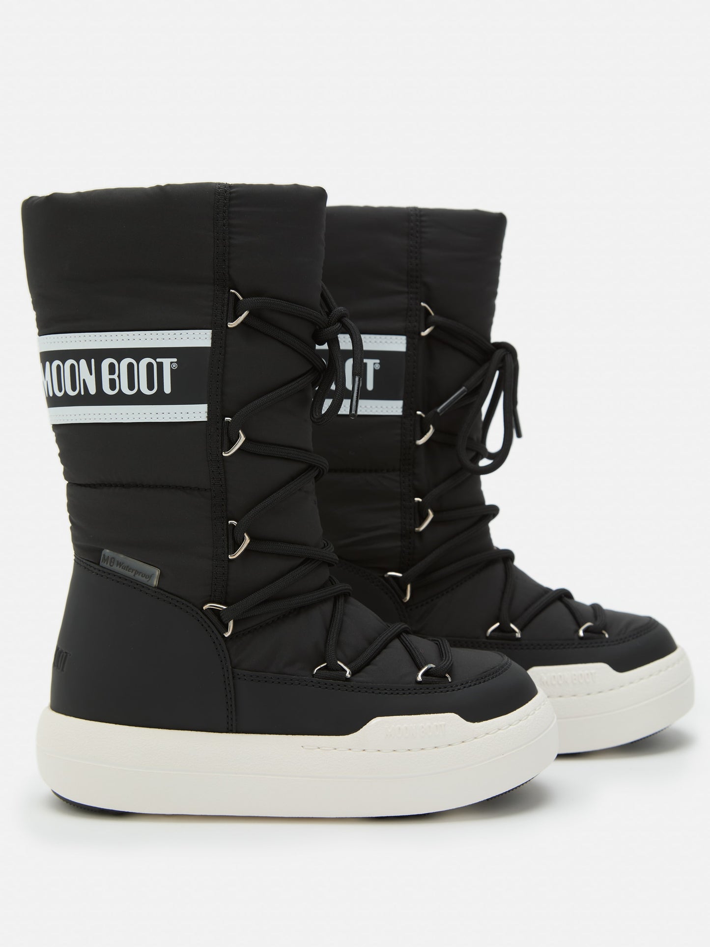 MOON BOOT JUNIOR PARK BLACK TUBE LACE BOOTS