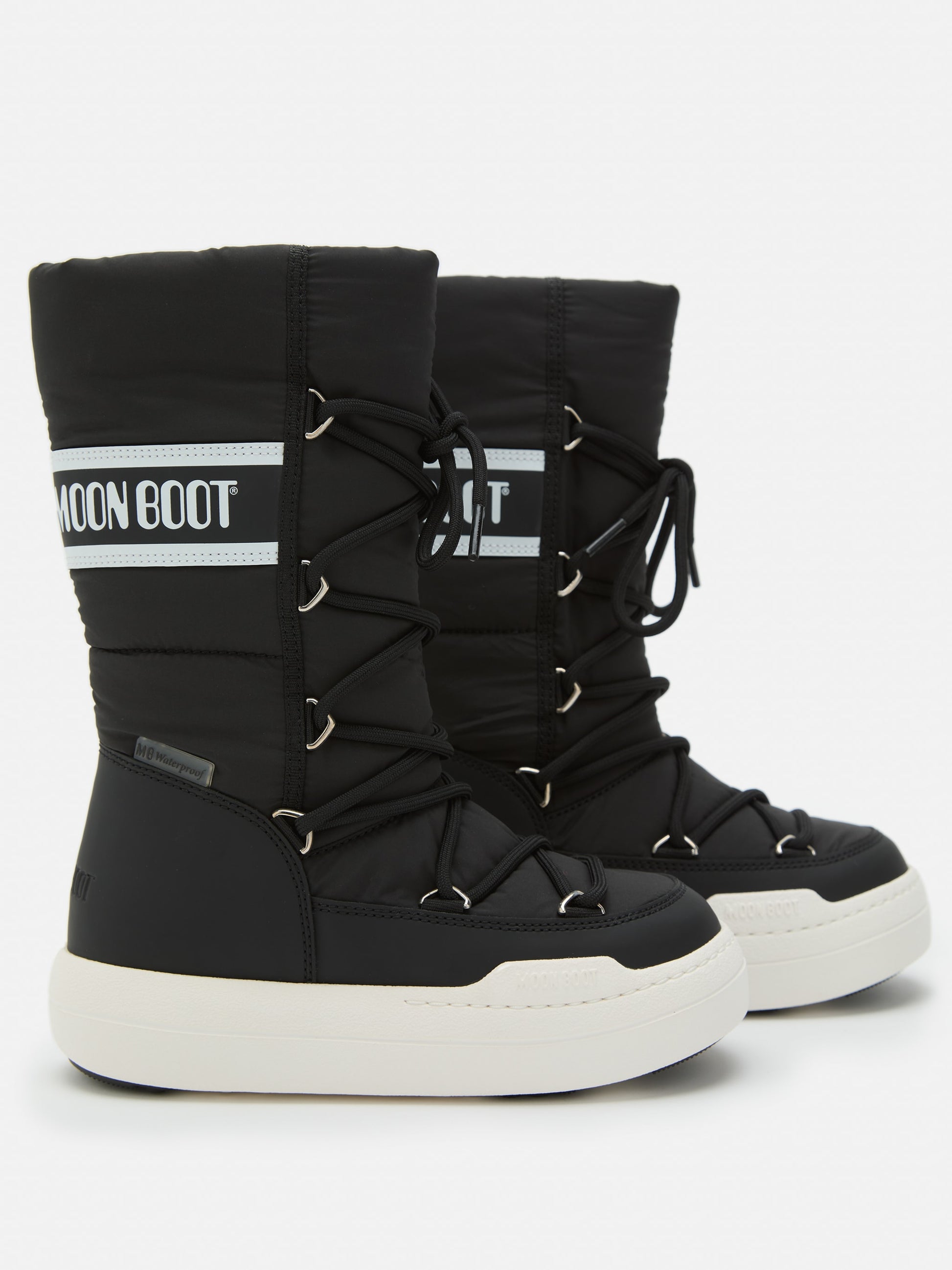 MOON BOOT JUNIOR PARK BLACK TUBE LACE BOOTS