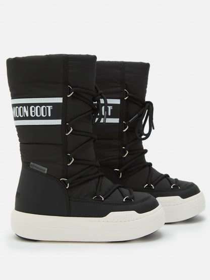 MOON BOOT JUNIOR PARK BLACK TUBE LACE BOOTS