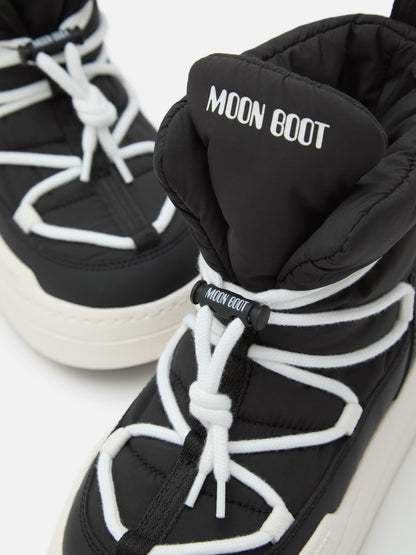 MOON BOOT JUNIOR PARK BLACK LACE MID BOOTS