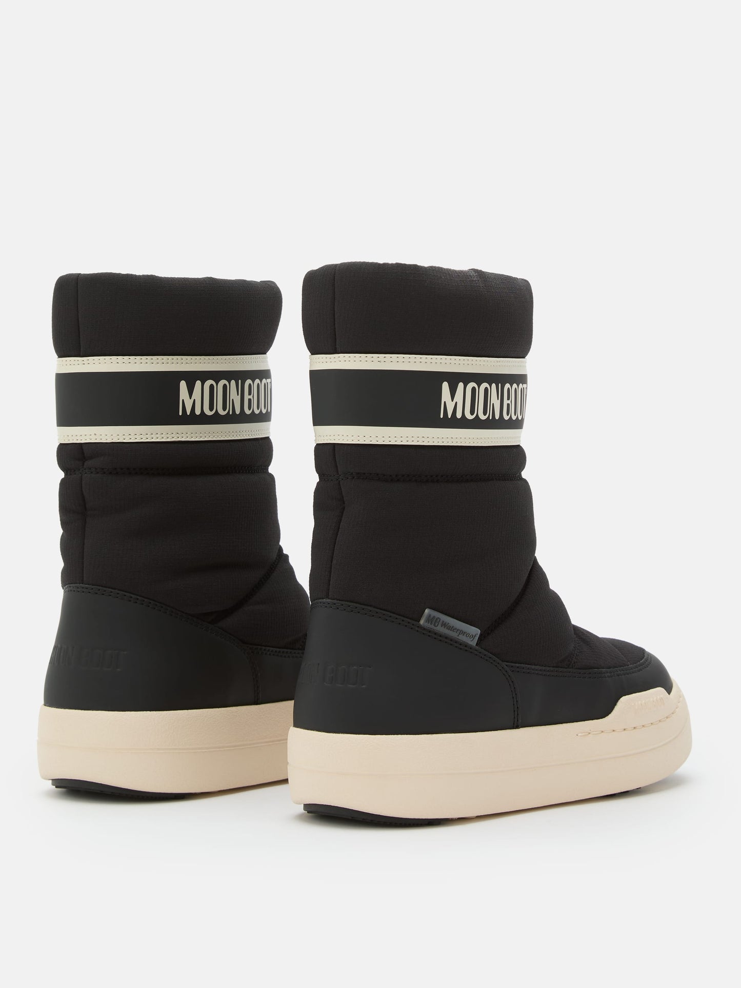 MOON BOOT JUNIOR PARK BLACK ZIP HIGH BOOTS