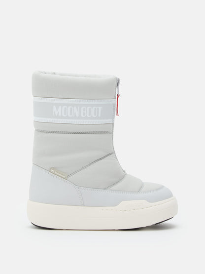 MOON BOOT JUNIOR PARK GREY ZIP HIGH BOOTS
