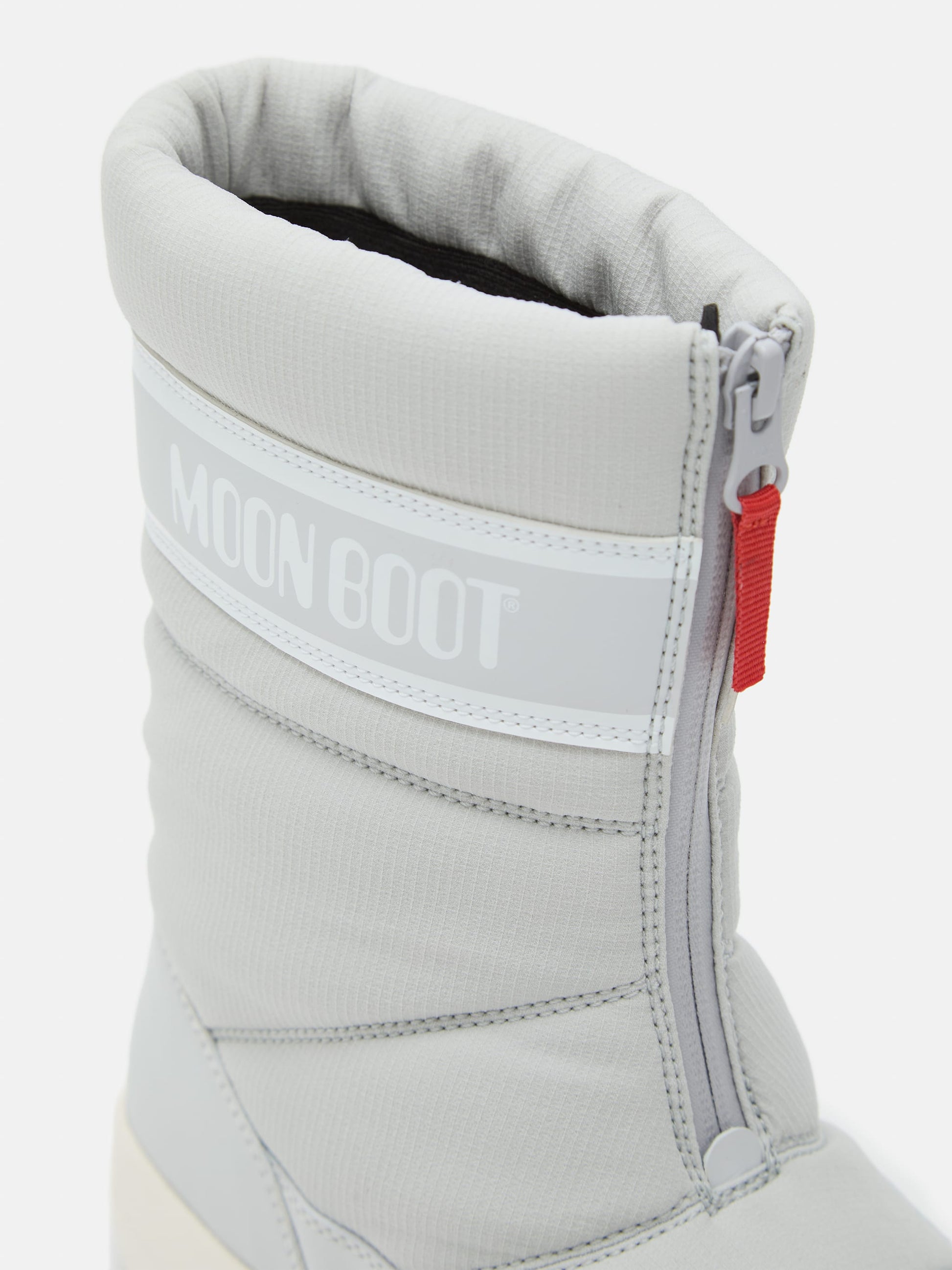 MOON BOOT JUNIOR PARK GREY ZIP HIGH BOOTS