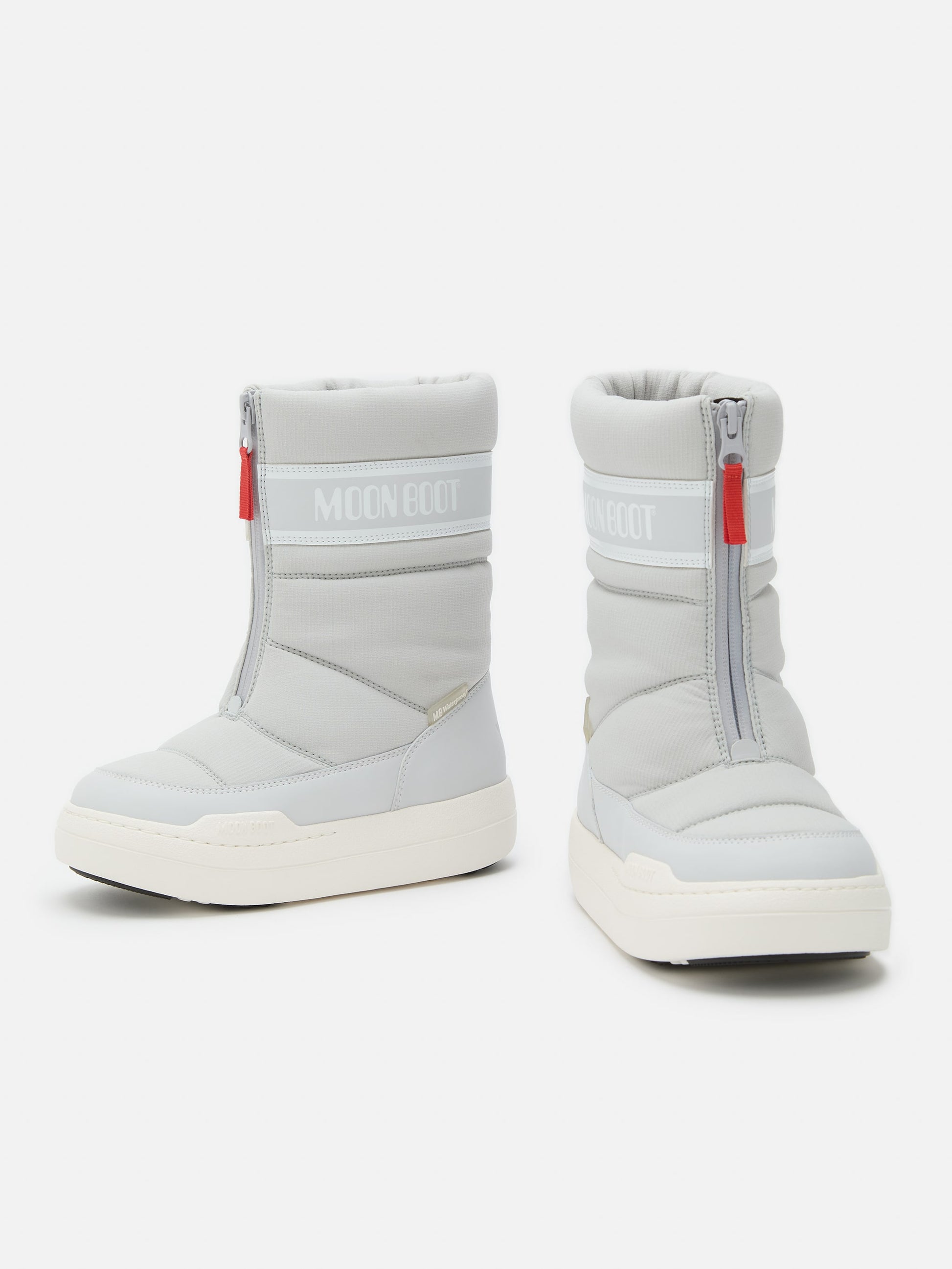 MOON BOOT JUNIOR PARK GREY ZIP HIGH BOOTS