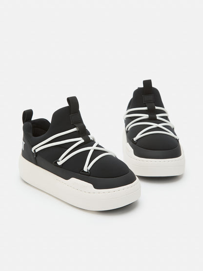 MOON BOOT JUNIOR PARK BLACK LOW LACE SNEAKERS