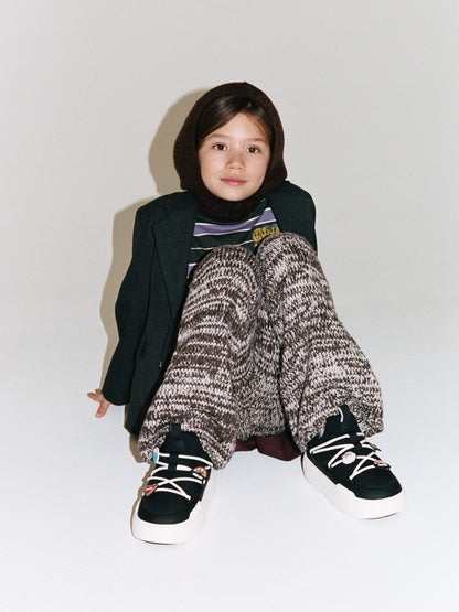 MOON BOOT JUNIOR PARK BLACK LOW LACE SNEAKERS