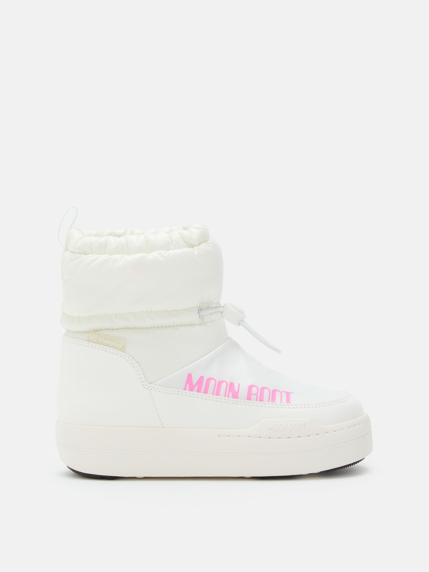 MOON BOOT JUNIOR PARK TUBE WHITE GLITTER MID BOOTS