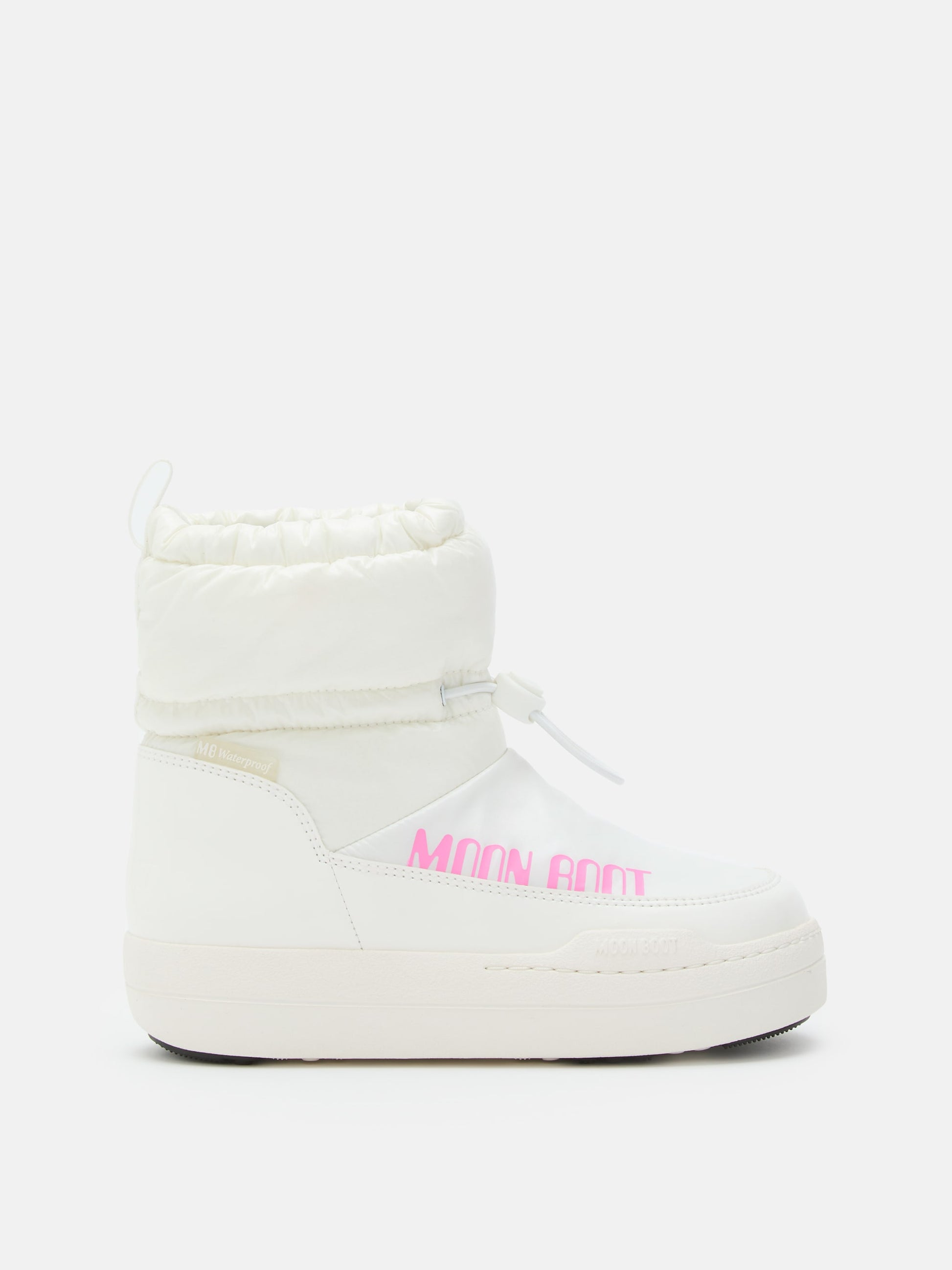 MOON BOOT JUNIOR PARK TUBE WHITE GLITTER MID BOOTS