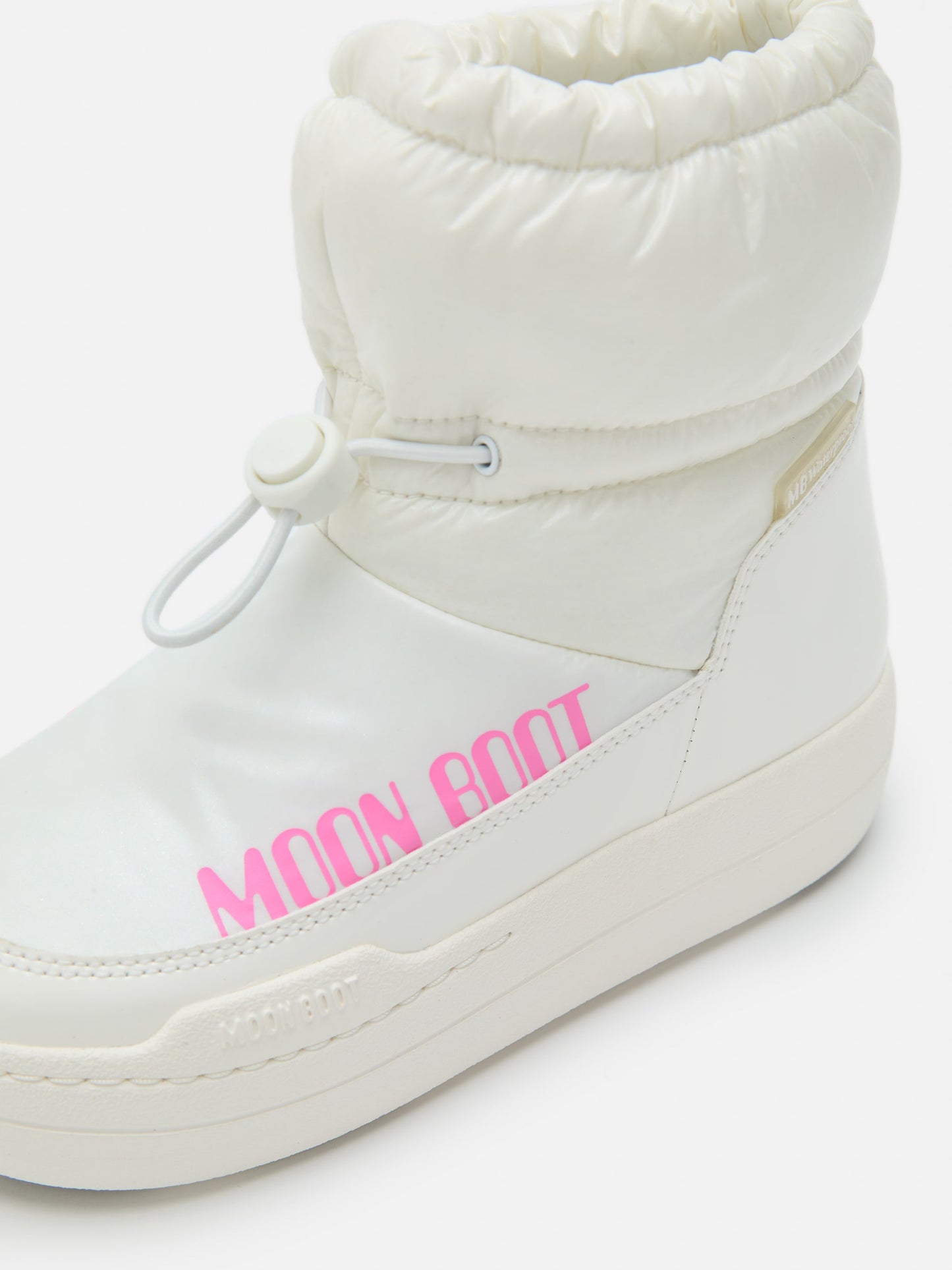 MOON BOOT JUNIOR PARK TUBE WHITE GLITTER MID BOOTS