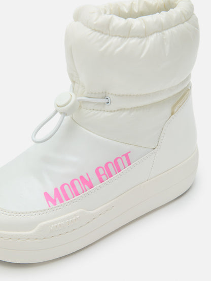 MOON BOOT JUNIOR PARK TUBE WHITE GLITTER MID BOOTS