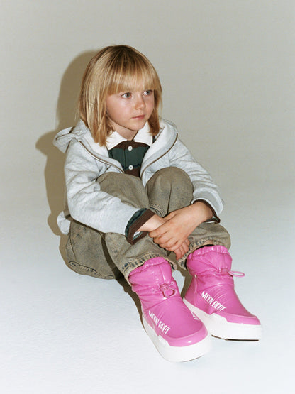 MOON BOOT JUNIOR PARK TUBE PINK GLITTER MID BOOTS